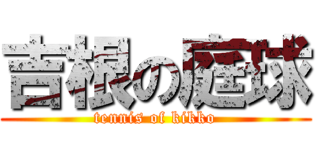 吉根の庭球 (tennis of kikko)