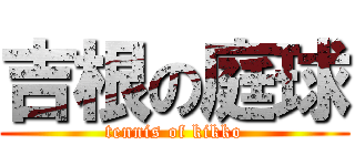 吉根の庭球 (tennis of kikko)