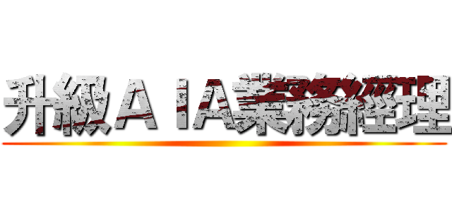 升級ＡＩＡ業務經理 ()