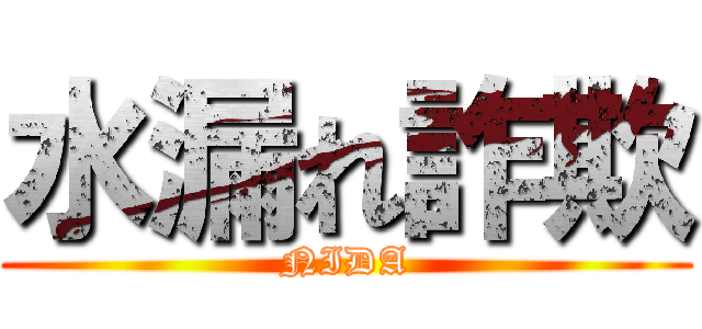 水漏れ詐欺 (NIDA)