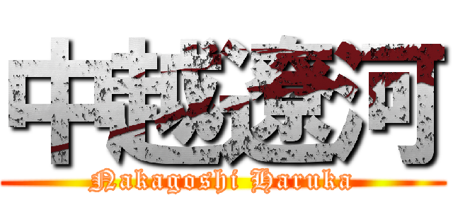 中越遼河 (Nakagoshi Haruka)