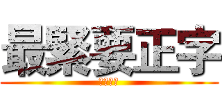 最緊要正字 (中文報告)