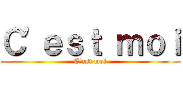 Ｃ'ｅｓｔ ｍｏｉ (C'est moi)