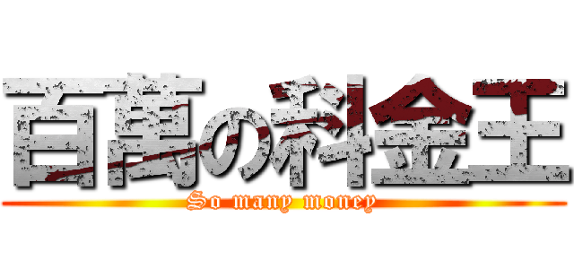 百萬の科金王 (So many money)