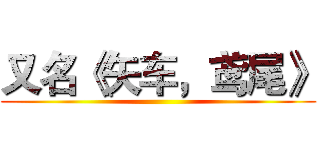 又名《矢车，鸢尾》 ()