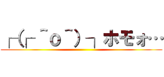 ┌（┌ ＾ｏ＾）┐ホモォ… ()