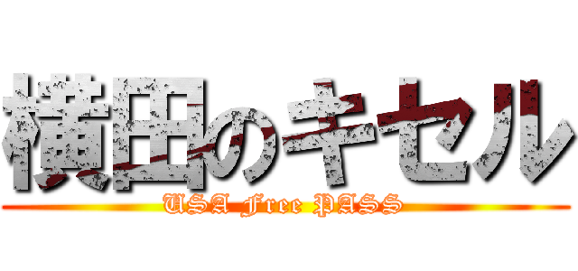 横田のキセル (USA Free PASS)