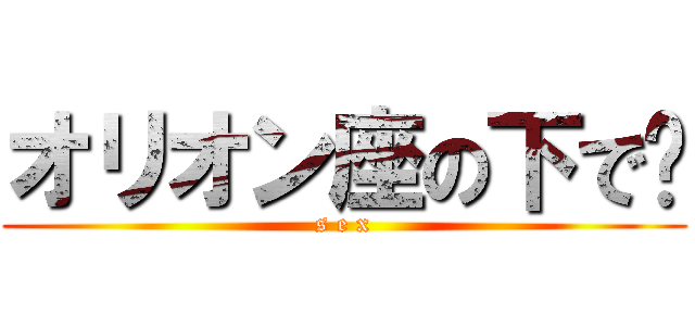 オリオン座の下で〜 (s e x)