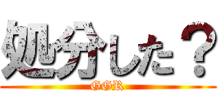 処分した？ (GGR)
