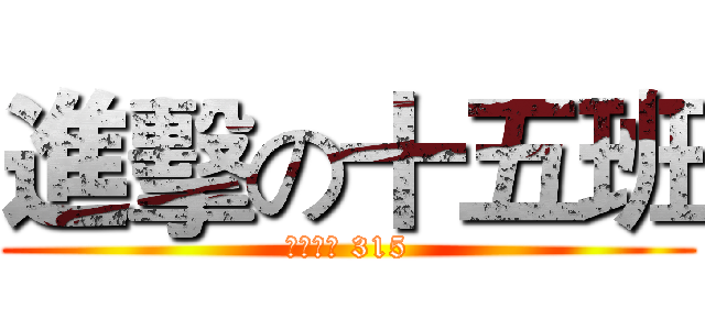 進擊の十五班 (林園中學 315)