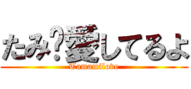 たみ‼愛してるよ (Tamamilove)