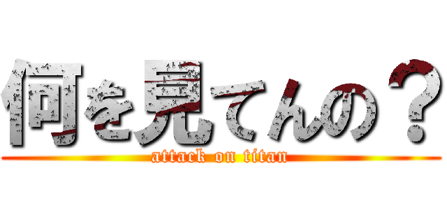 何を見てんの？ (attack on titan)