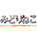 みどりねこ (green　cat)