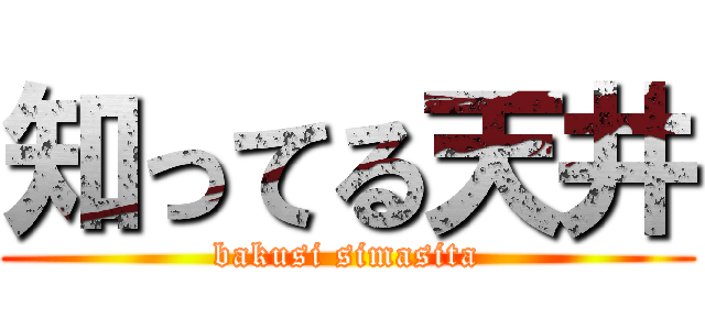 知ってる天井 (bakusi simasita)