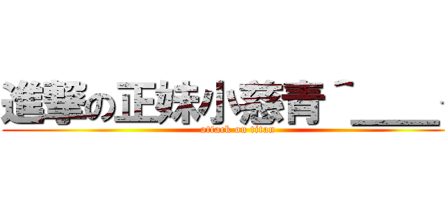 進撃の正妹小慈青＾＿＿＜ (attack on titan)