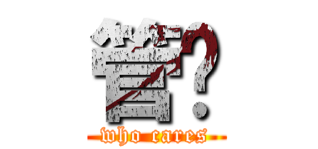 管你 (who cares)