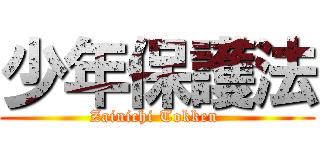 少年保護法 (Zainichi Tokken )
