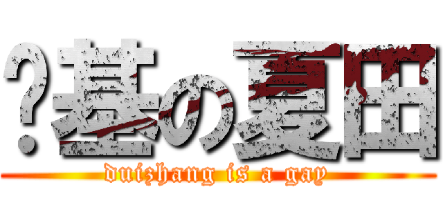 搞基の夏田 (duizhang is a gay)