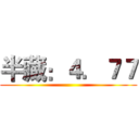 半藏：４．７７ ()