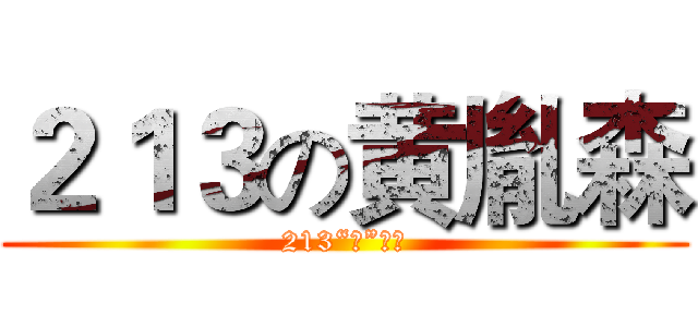 ２１３の黄胤森 (213“剑”变态)