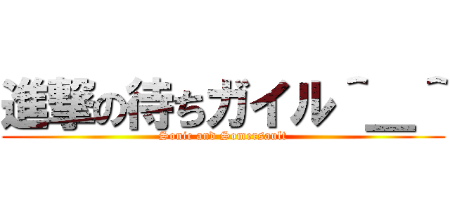 進撃の待ちガイル＾＿＾ (Sonic and Somersault)