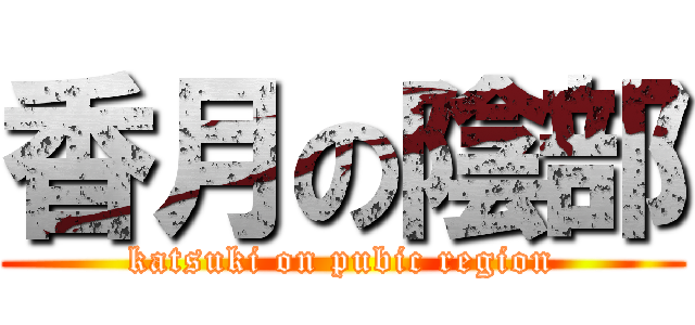 香月の陰部 (katsuki on pubic region)