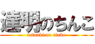 達明のちんこ (tatuaki no tinko)