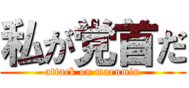 私が党首だ (attack on marumin)
