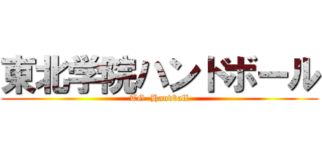 東北学院ハンドボール (TG  Handball)