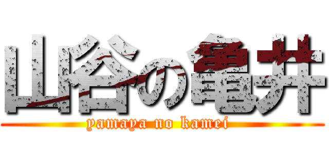 山谷の亀井 (yamaya no kamei )