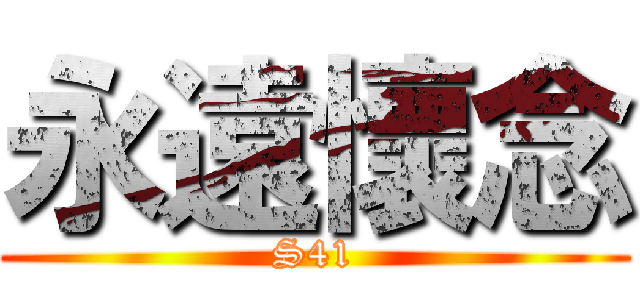 永遠懷念 (S41)