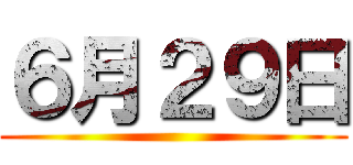 ６月２９日 ()