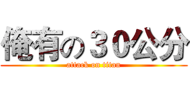 俺有の３０公分 (attack on titan)