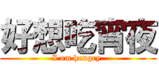 好想吃宵夜 (I am hungry.)