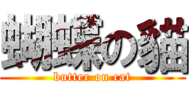 蝴蝶の貓 (butter on cat)