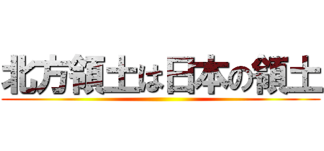 北方領土は日本の領土 ()