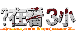 你在看３小 (what are you looking three small)