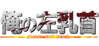 俺の左乳首 (please soft touch)