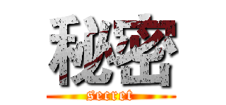 秘密 (secret)