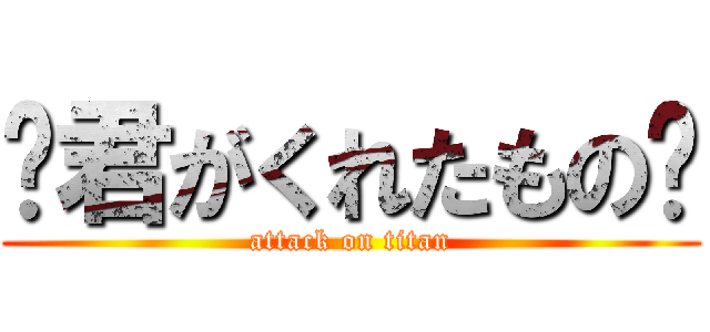 〜君がくれたもの〜 (attack on titan)