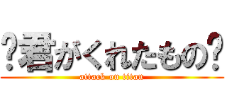 〜君がくれたもの〜 (attack on titan)