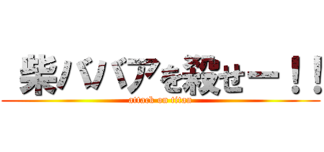  柴ババアを殺せー！！ (attack on titan)