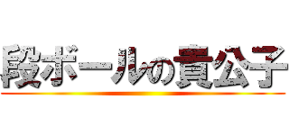 段ボールの貴公子 ()