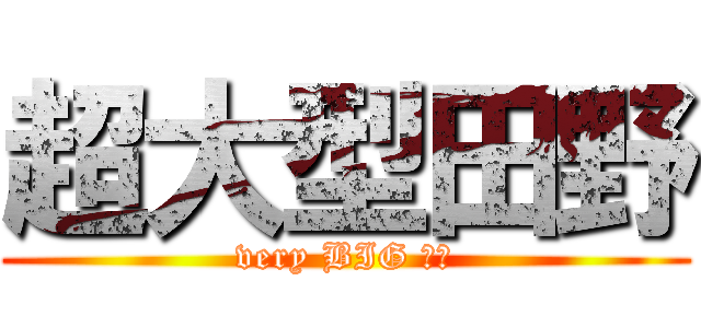 超大型田野 (very BIG 田野)