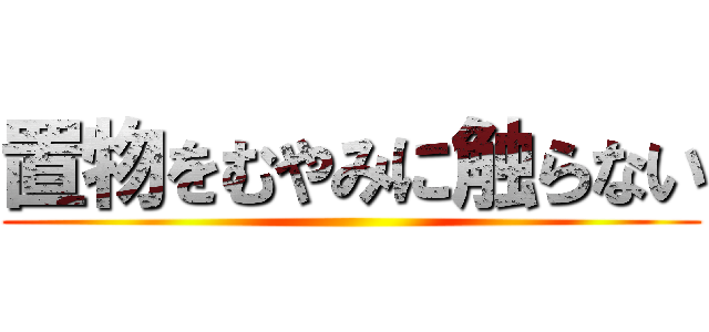 置物をむやみに触らない ()