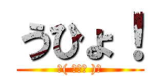 うひょ！ (☝( ◠‿◠ )☝)