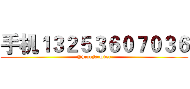 手机１３２５３６０７０３６ (PhoneNumber)
