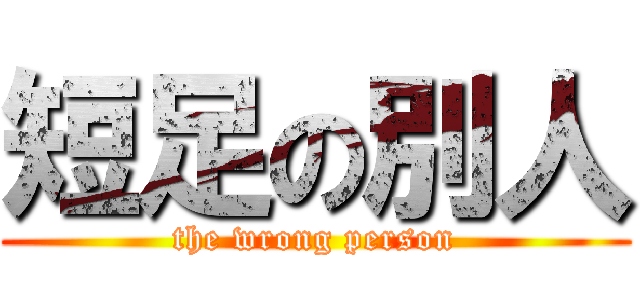 短足の別人 (the wrong person)