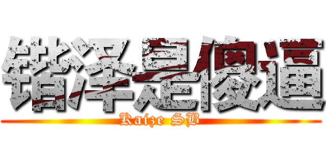 锴泽是傻逼 (Kaize SB)