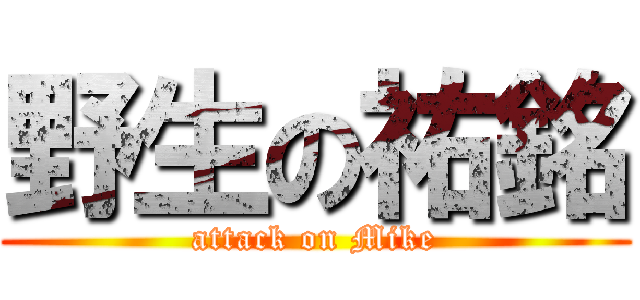 野生の祐銘 (attack on Mike)